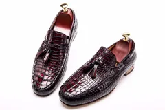 Men’s Genuine Crocodile Tassel Loafers BMBAS12037 image 2