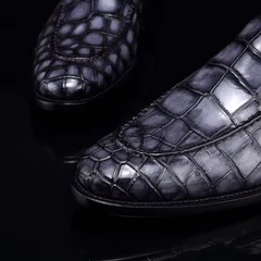 Crocodile Mens Loafers Leather Luxury Shoes BMGAS12051 image 2