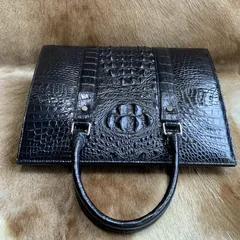 Crocodile Leather Compartment Briefcase XMBAB12022 image 9