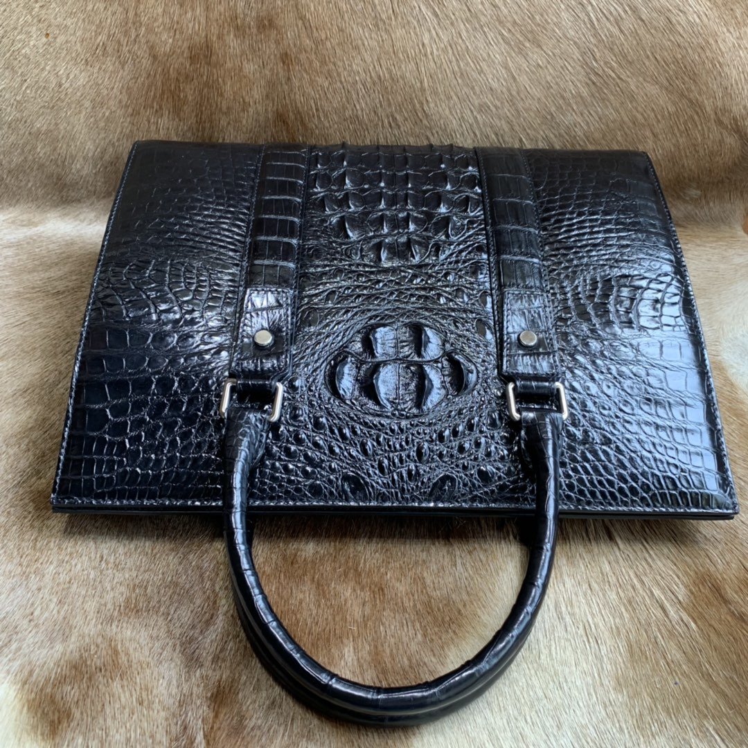 Crocodile Leather Compartment Briefcase XMBAB12022 image 9