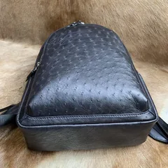 Ostrich Anti-theft Leather Backpack XMBOB12029 image 9