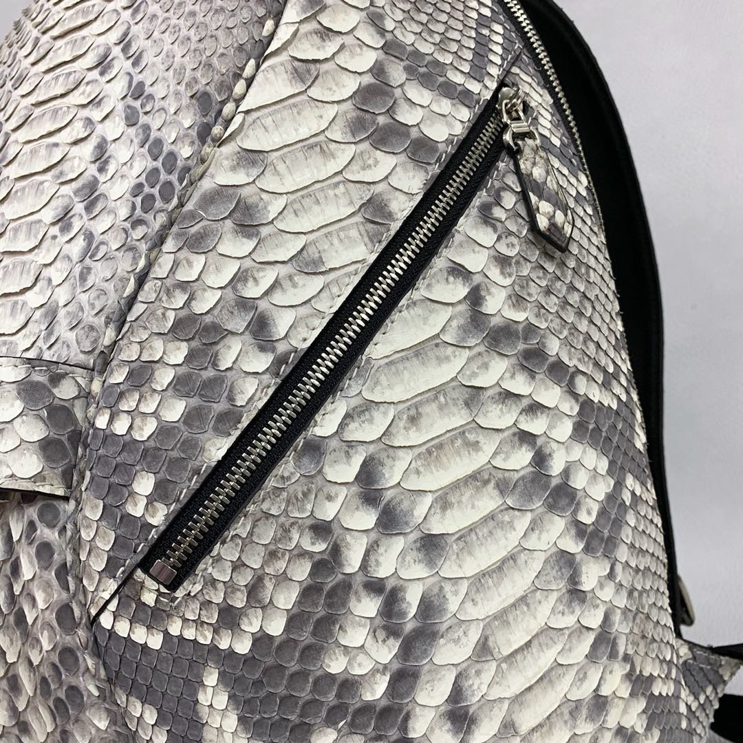 Python Leather Backpack Beige XMWPB12034 image 2