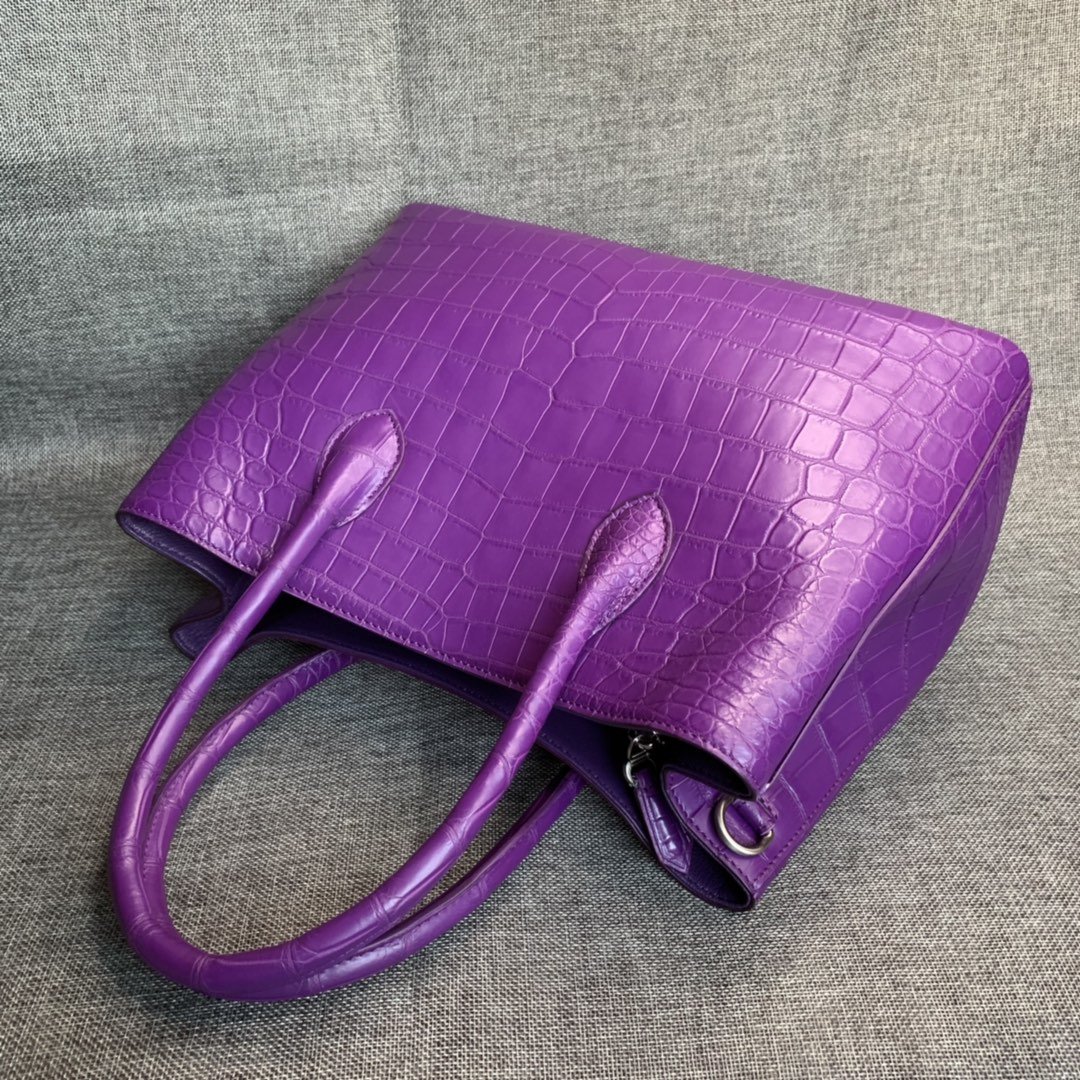 Alligator Leather Tote Handle Bag XFPAB12041 image 9