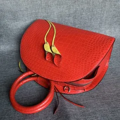 Alligator Leather Shell Clutch Bag XFRAB12049 image 8