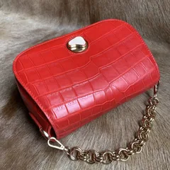 Luxurious Textured Alligator Leather Hand Bag XFRAB12053 image 8
