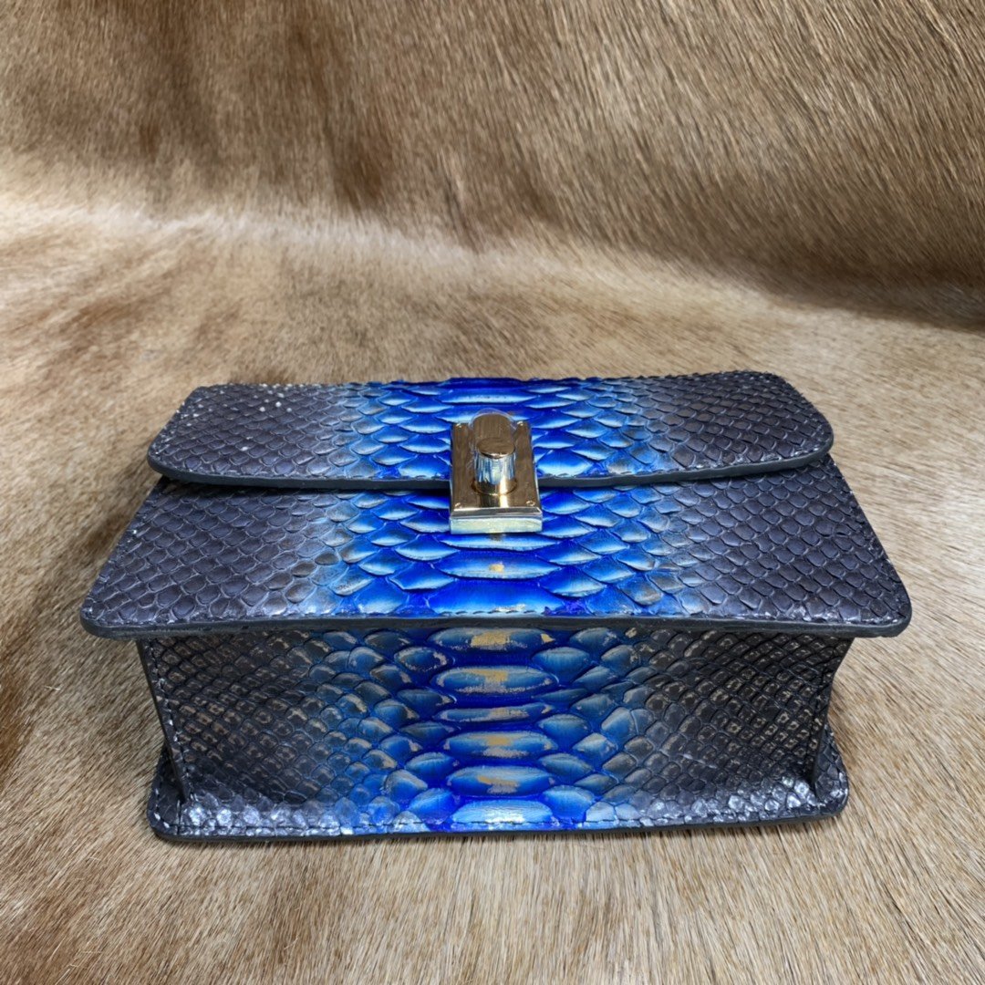 Natural Python Leather Sling Bag XFBPB12055 image 9