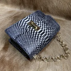 Natural Python Leather Handbag XFBPB12056 image 8