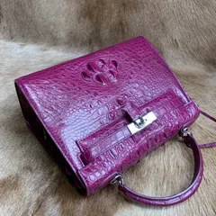 Women Luxury Genuine Crocodile Handbag XFPAB12060 image 8