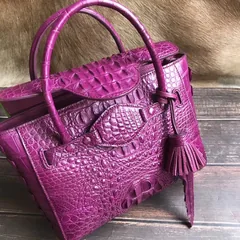 Genuine Crocodile Leather Tassels Tote Bag XFCAB12066 image 8