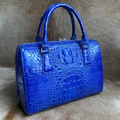 Crocodile Leather Pillow Bags Barrel Handbag XFCAB12067 image 9