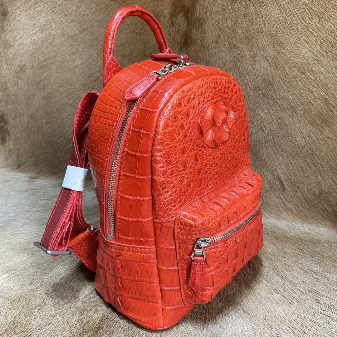 Crocodile Vegan Structured Dome Fashion Backpack XFRAB12072 image 8