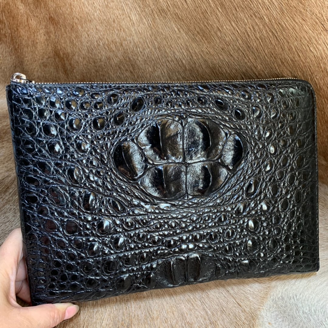Crocodile Leather Zipper Document Case XMBAB12078 image 8