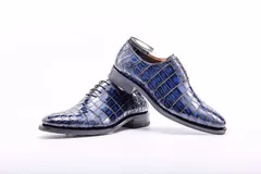 Alligator Skin Classic Oxford Dress Shoes For Men BMBAS12002 image 3
