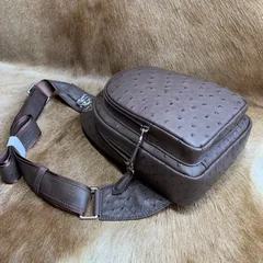 Men Ostrich Leather Chest Pack Bag XMBOB12011 image 9