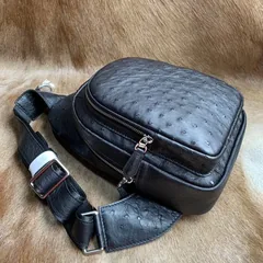 Ostrich Leather Crossbody Backpack XMBOB12012 image 9