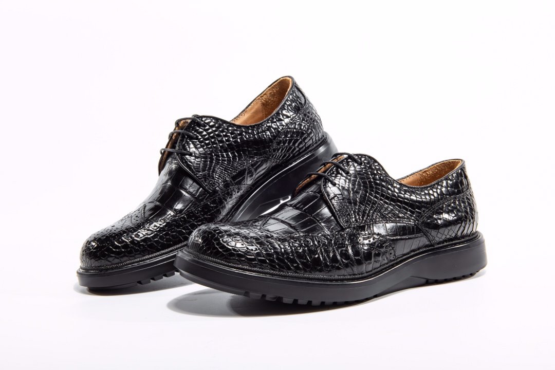Crocodile Gator Print Dress Shoes BMBAS12017 image 8