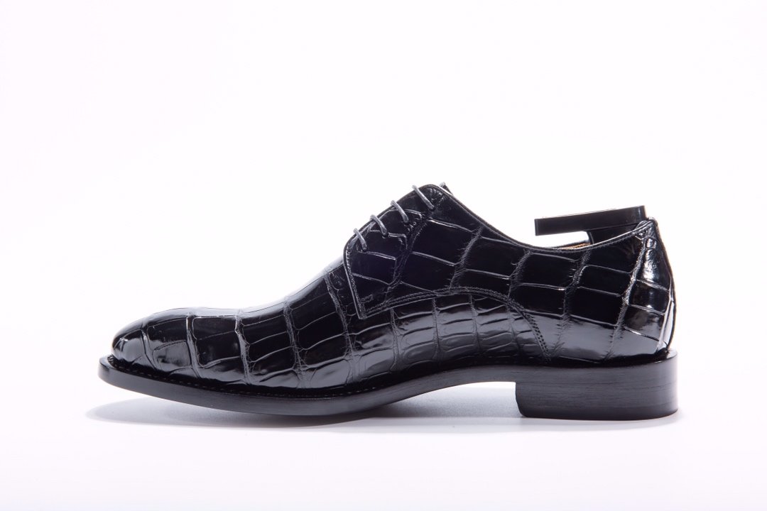 Men’s Genuine Crocodile Leather Lace Up Shoes BMBAS12023 image 9
