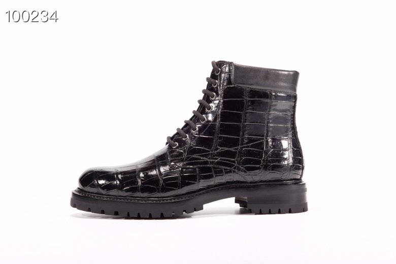 Men Fashion Crocodile Lace-up Boots BMBAS12031 image 9