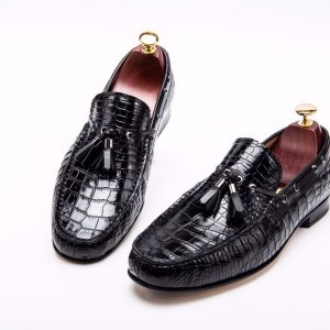 Genuine Crocodile Men's Slip On Loafer