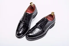 Men’s Crocodile Dress Shoes Leather Business Shoes BMBAS12043 image 2