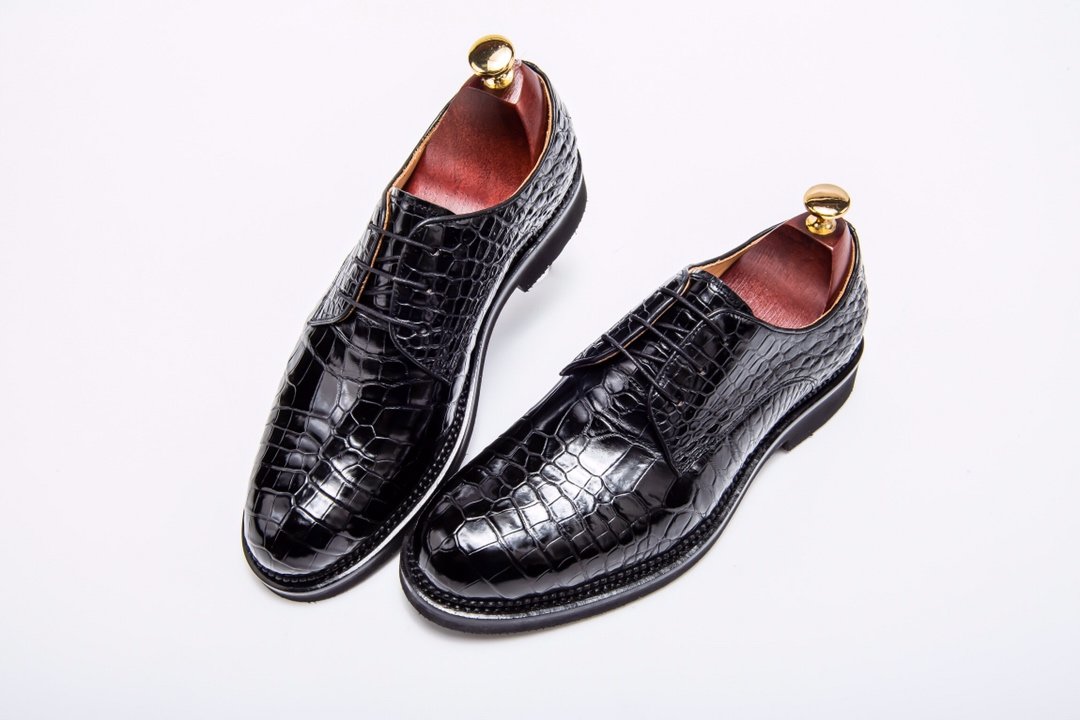 Men’s Crocodile Dress Shoes Leather Business Shoes BMBAS12043