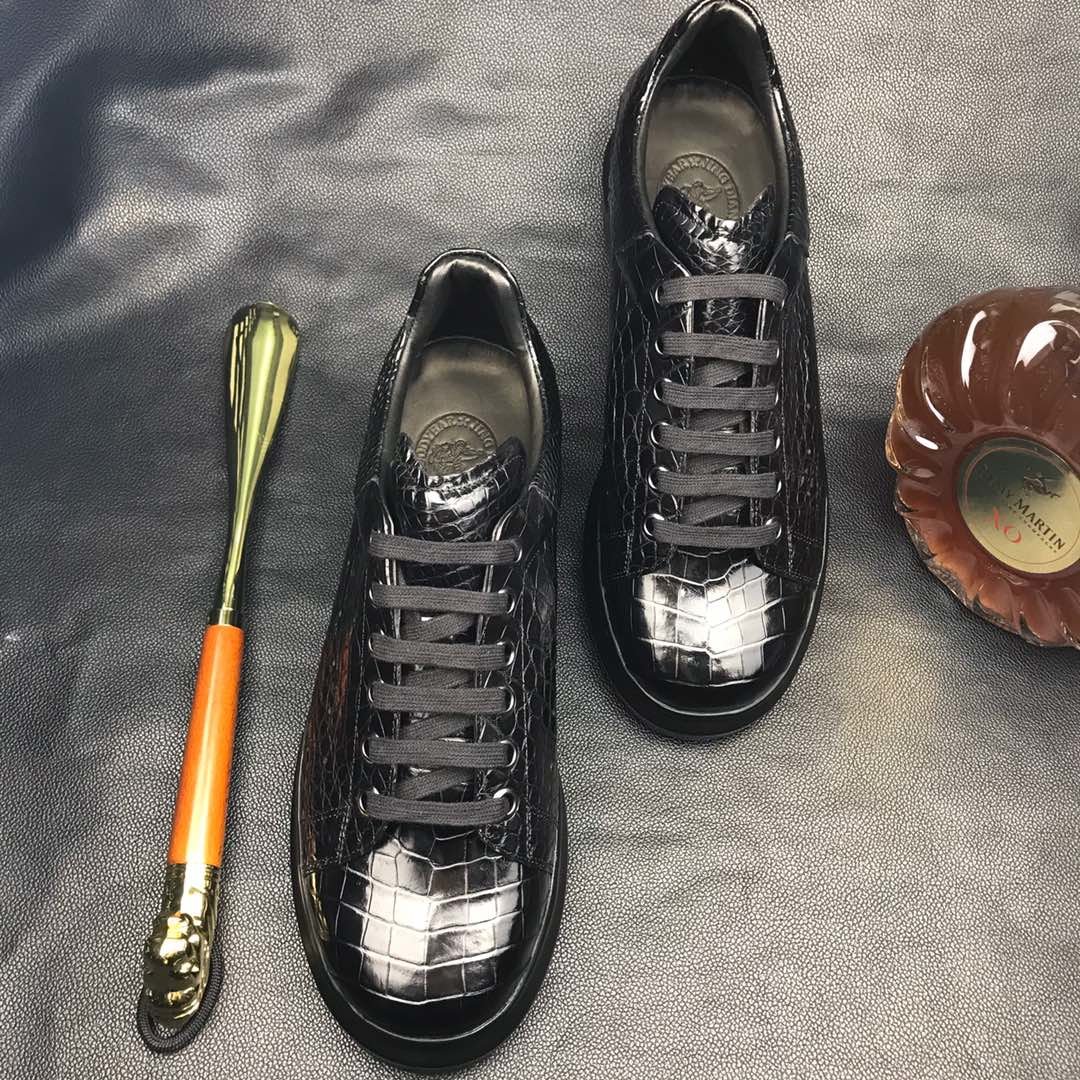Men’s Crocodile Exotic Lace Up Sneaker BMBAS12045 image 8