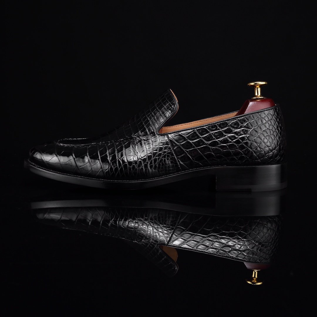 Crocodile Print Loafers Fashion Shoes BMBAS12050