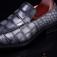 Crocodile Mens Loafers Leather Luxury Shoes BMGAS12051 image 3