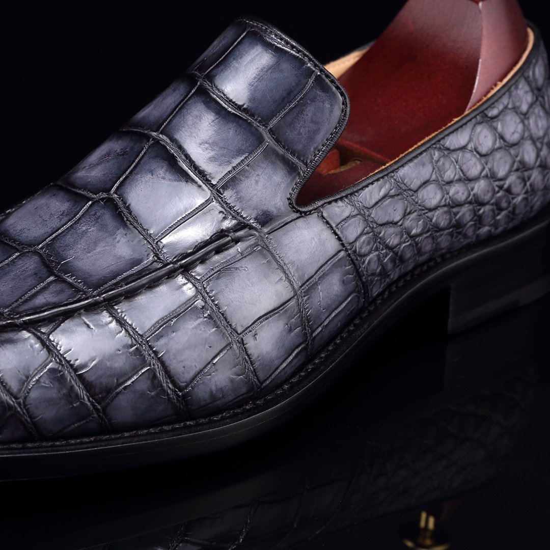 Crocodile Mens Loafers Leather Luxury Shoes BMGAS12051 image 3