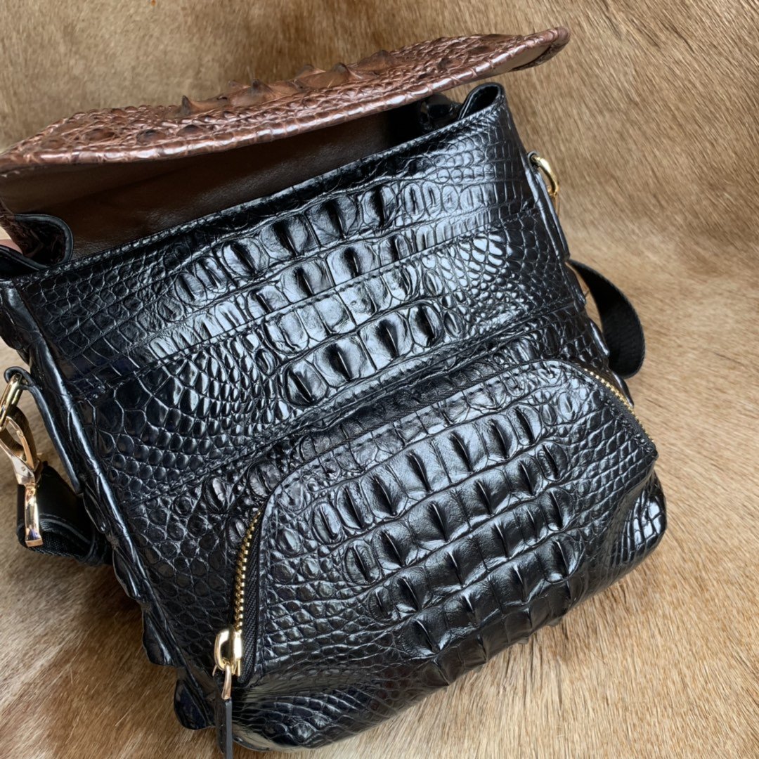 Cowhide Crocodile Pattern Shoulder Bag XMBAB12020 image 2
