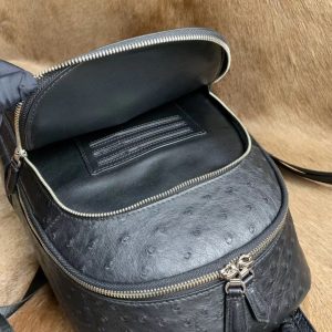 Ostrich Anti-theft Leather Backpack