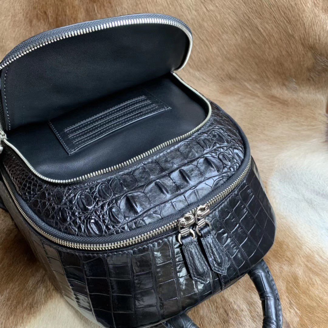 Casual Crocodile Leather Backpack XMBAB12030 image 2