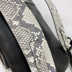 Python Leather Backpack Beige XMWPB12034 image 3