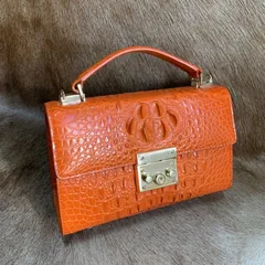 Full Leather Handbag Crocodile Shoulder Bag XFOAB12038 image 2