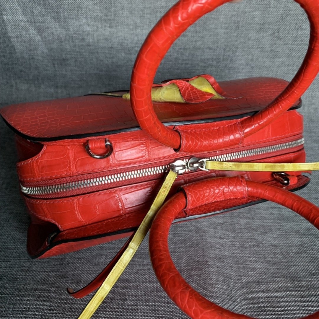 Alligator Leather Shell Clutch Bag XFRAB12049 image 9