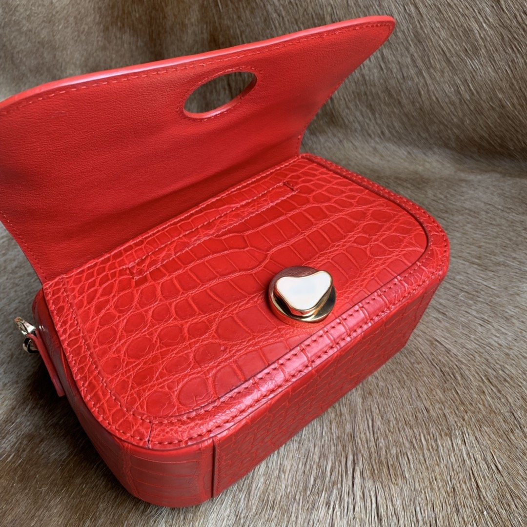 Luxurious Textured Alligator Leather Hand Bag XFRAB12053 image 9