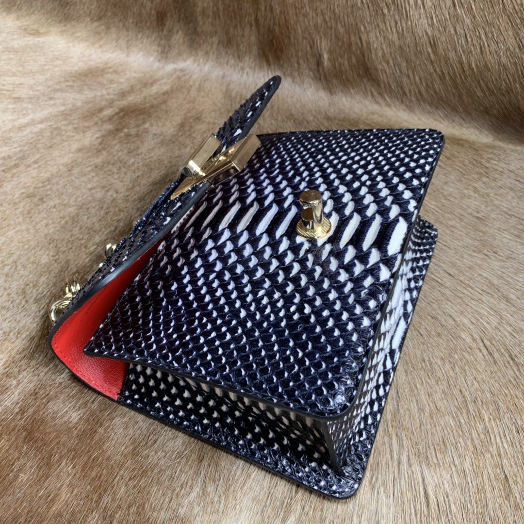 Natural Python Leather Handbag XFBPB12056 image 9
