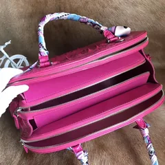 Three Zipper Crocodile Leather Crossbody Bag XFCAB12064 image 2