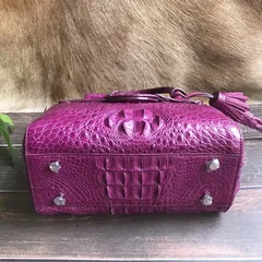 Genuine Crocodile Leather Tassels Tote Bag XFCAB12066 image 9