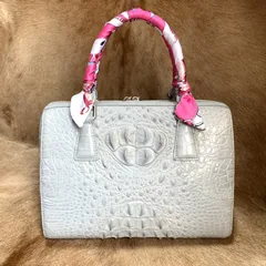 Crocodile Leather Pillow Bags Barrel Handbag XFCAB12067 image 2