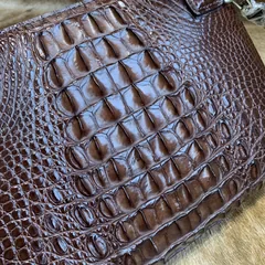 Zipper Document Case Crocodile Clutch Bag XFBAB12068 image 2