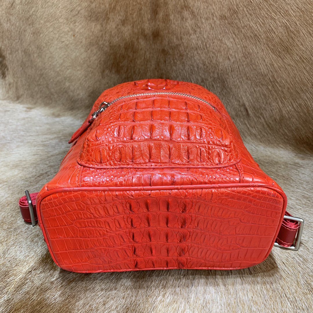 Crocodile Vegan Structured Dome Fashion Backpack XFRAB12072 image 9