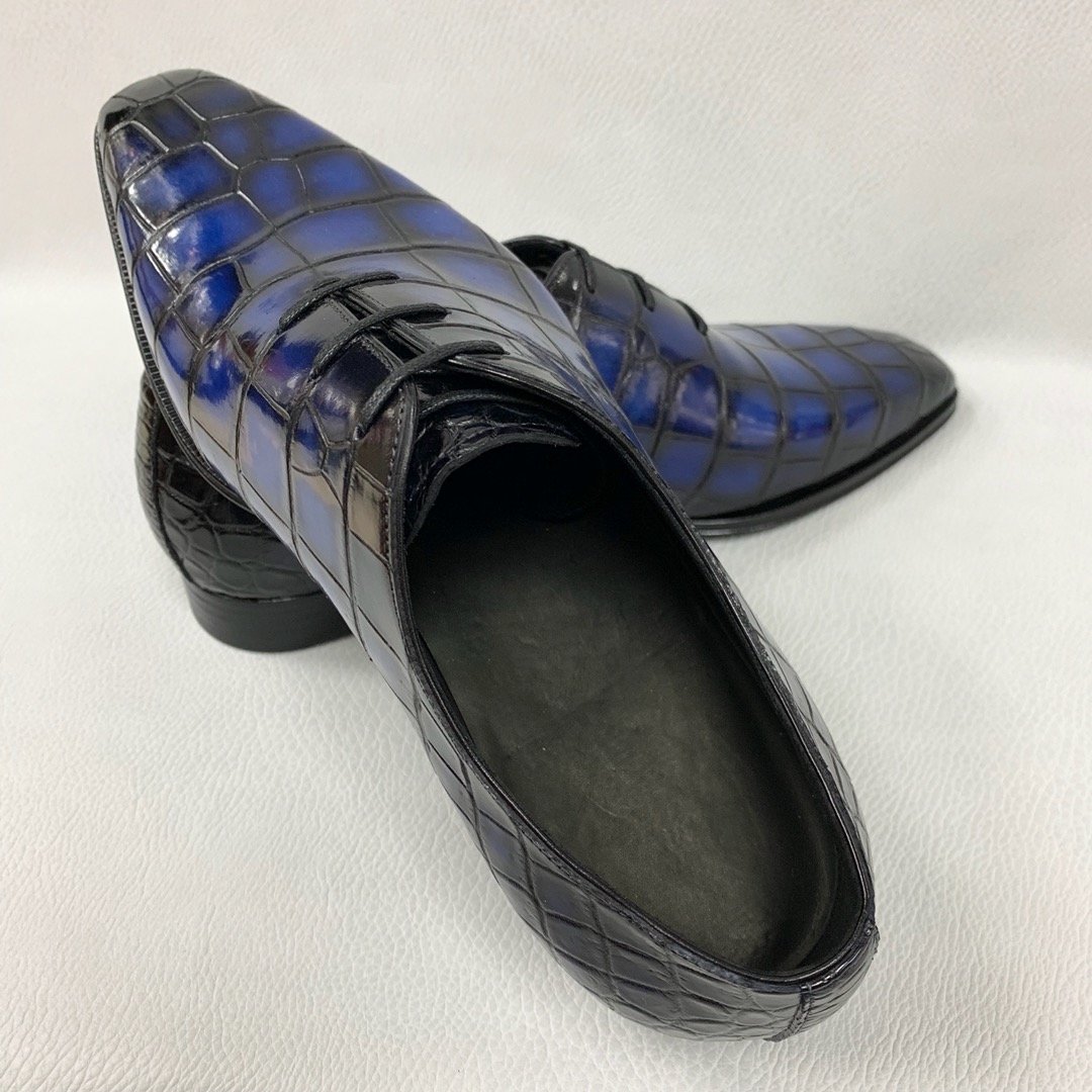 Glossy Alligator Pattern Oxfords Dress Shoes XMBAS12088 image 9