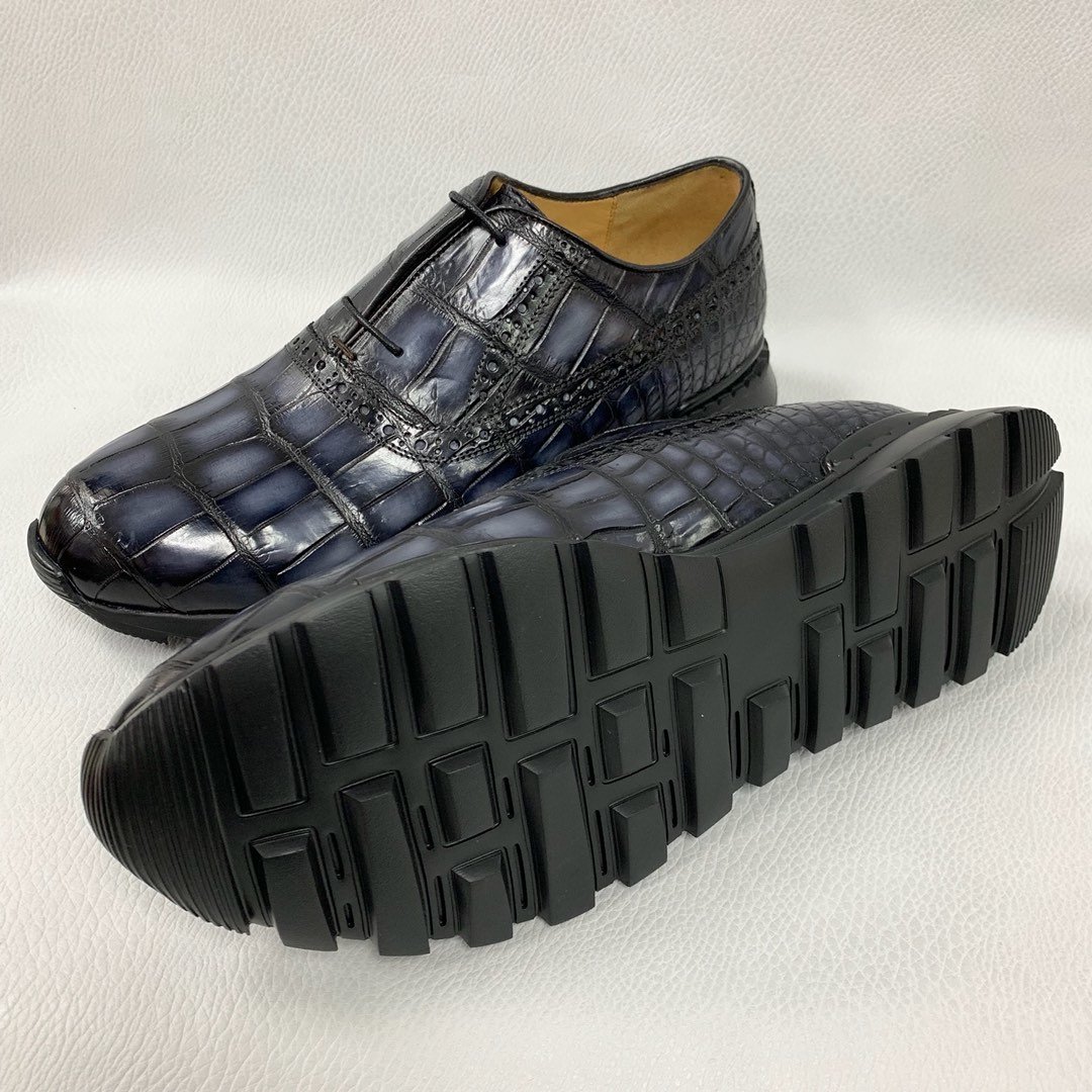 Casual Alligator Leather Oxfords Shoes XMBAS12089