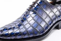 Alligator Skin Classic Oxford Dress Shoes For Men BMBAS12002 image 4
