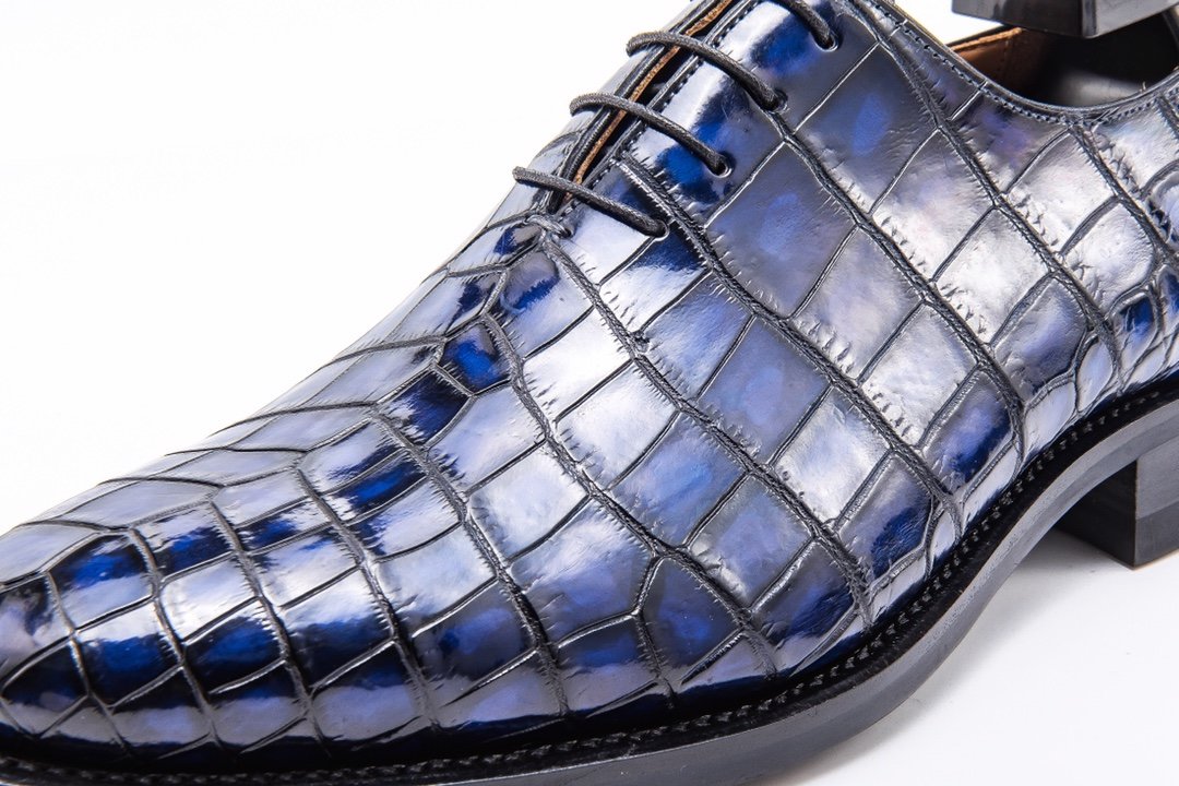 Alligator Skin Classic Oxford Dress Shoes For Men BMBAS12002 image 4