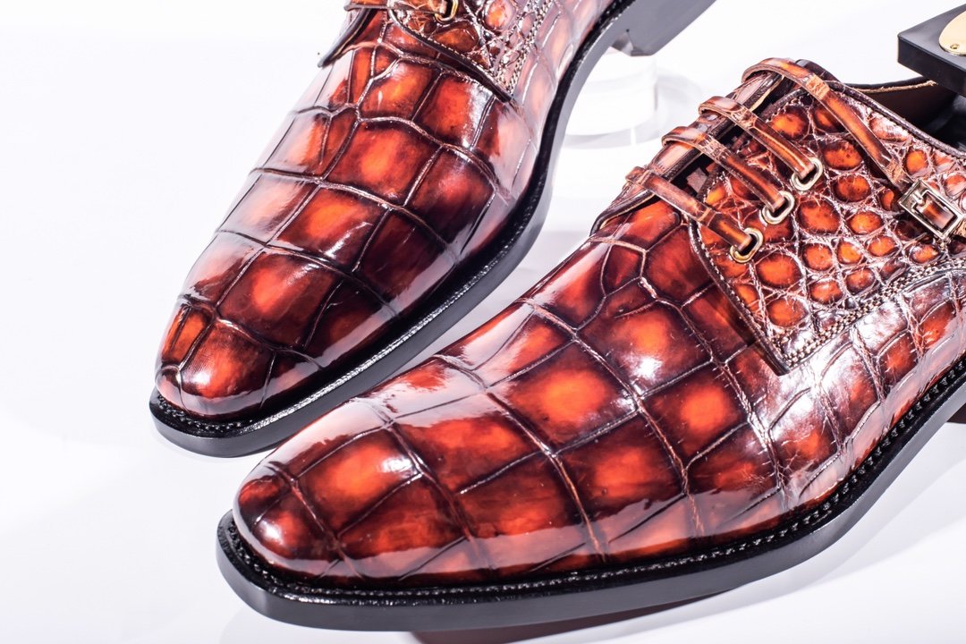 New Alligator Print Men’s Business Leather Shoes BMBAS12006 image 4