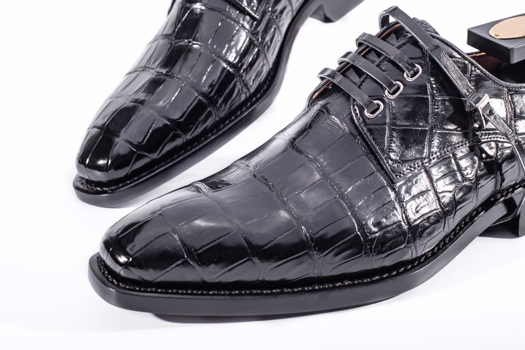 Wholesale Men Business Genuine Alligator Shoes BMBAS12007 image 4