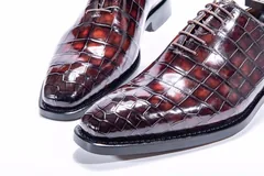 Scale-Patterned Pointed Business Shoes BMBAS12009 image 2