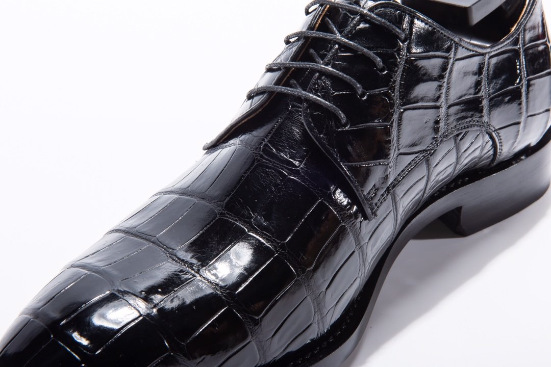 Men’s Genuine Crocodile Leather Lace Up Shoes BMBAS12023 image 2